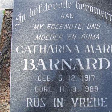 BARNARD Catharina Maria 1917-1989