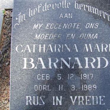BARNARD Catharina Maria 1917-1989