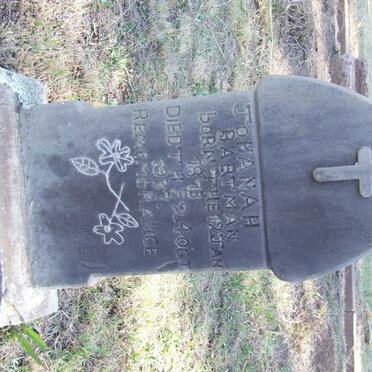 BARTMAN Johanah 1873-1937