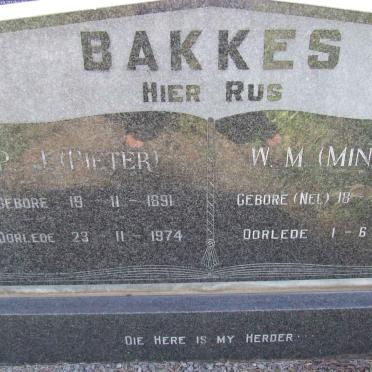 BAKKES P.J. 1891-1974 &amp; W.M. NEL 1899-1972