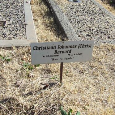 BARNARD Christiaan Johannes 1966-2003