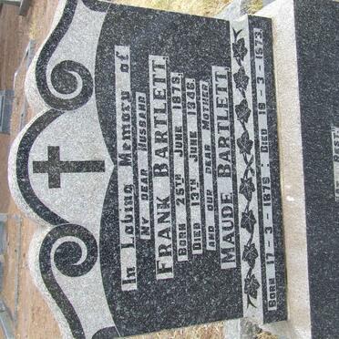 BARTLETT Frank 1876-1946 &amp; Maude 1879-1973