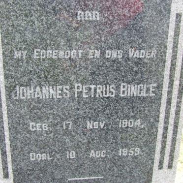 BINGLE Johannes Petrus 1904-1959