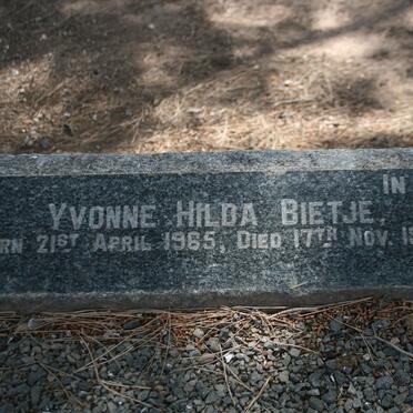 BIETJE Yvonne Hilda 1965-1966