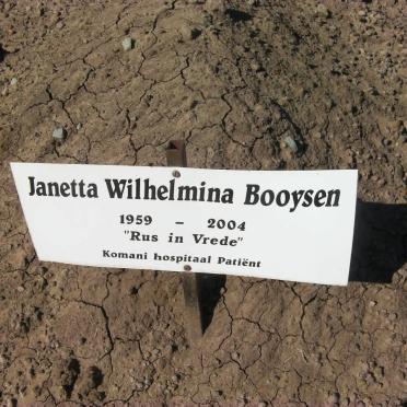BOOYSEN Janetta Wilhelmina 1959-2004