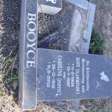 BOOYCE Rosy 1906-1997 :: BOOYCE Caroline 1918-2002