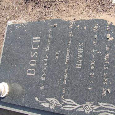 BOSCH Hannes 1936-1983