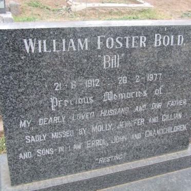 BOLD William Foster 1912-1977 &amp; Mary Eugene 1915-1985