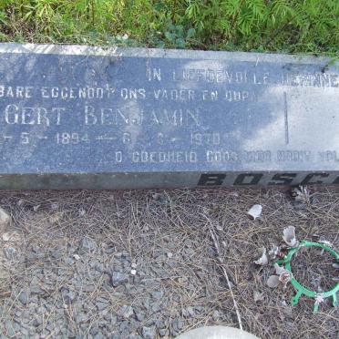 BOSCH Gert Benjamin 1894-1970 &amp; Anna Martha 1897-1985