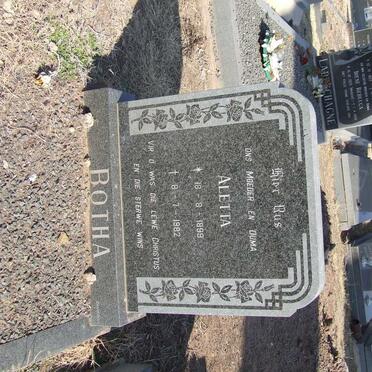 BOTHA Aletta 1899-1982