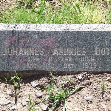 BOTHA Johannes Andries 1866-1929 &amp; Orgina Frederika 1870-1934 