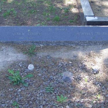 BOTHA Renier 1882-1933 &amp; Johanna M. MULLER 1910-1937 