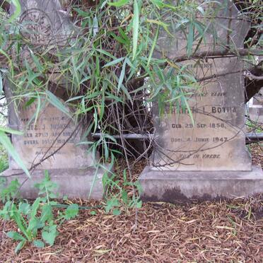 BOTHA Abraham L. 1858-1947 &amp; Maria G. 1866-1914 :: JONKER Joz. J. 1917-1917
