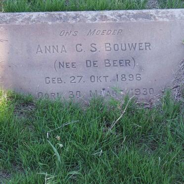 BOUWER Anna C.S. nee DE BEER 1896-1930