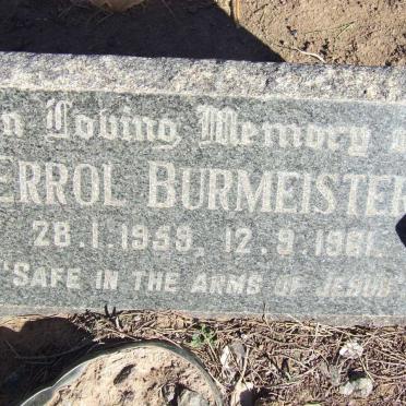 BURMEISTER Errol 1959-1981
