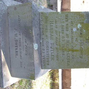 BUTLER ? &amp; Hannah 1836-1919