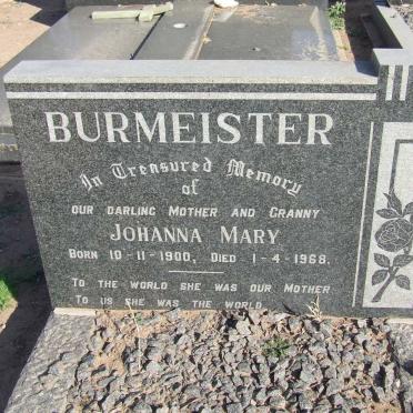BURMEISTER Johanna Mary 1900-1968