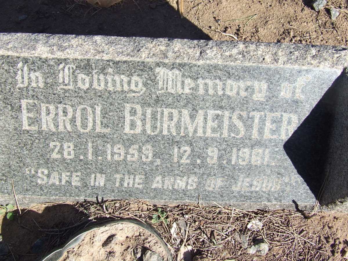 BURMEISTER Errol 1959-1981