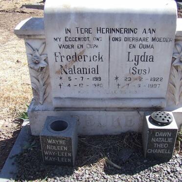 BEUKES Frederick Natanial 1919-1980 &amp; Lydia 1922-1997