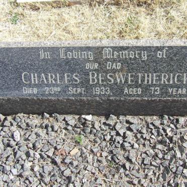 BESWETHERICK Charles -1933