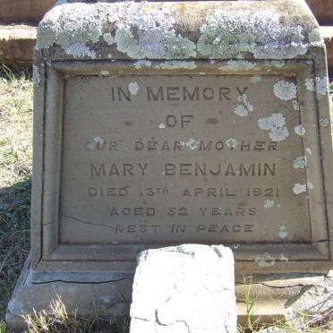 BENJAMIN Mary -1921