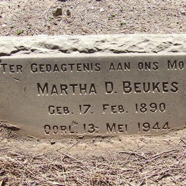 BEUKES Martha D. 1890-1944