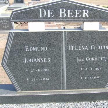 BEER Edmund Johannes, de 1906-1994 &amp; Helena Claudina CORBETT 1907-1996
