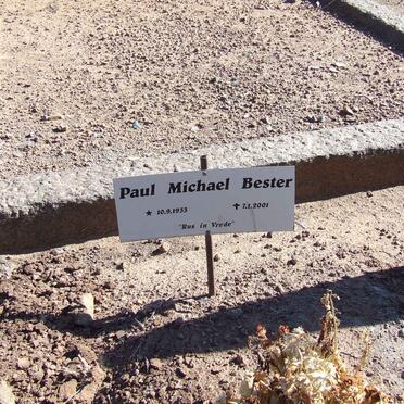 BESTER Paul Michael 1933-2001