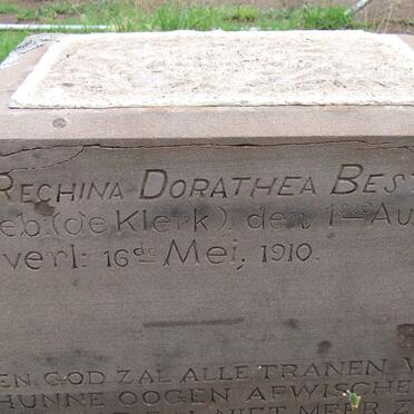 BESTER Rechina Dorathea nee DE KLERK 1847-1910
