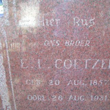 COETZER E.L. 1857-1931