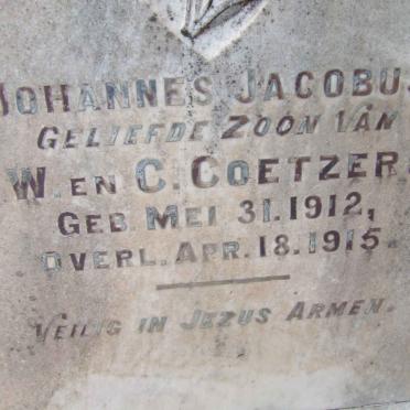 COETZER Johannes Jacobus 1912-1915