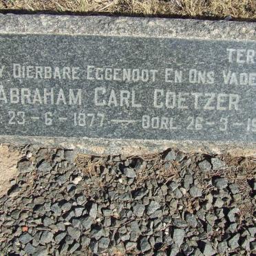 COETZER Abraham Carl 1877-1962 &amp; Heiletje Francina 1890-1968 