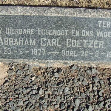 COETZER Abraham Carl 1877-1962 &amp; Heiletje Francina 1890-1968 