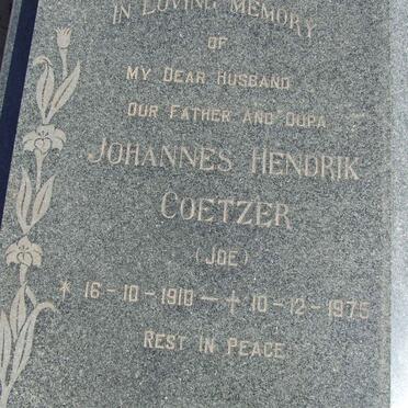 COETZER Johannes Hendrik 1910-1975