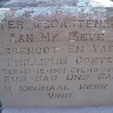 COETZEE Phillipus 1907-1935