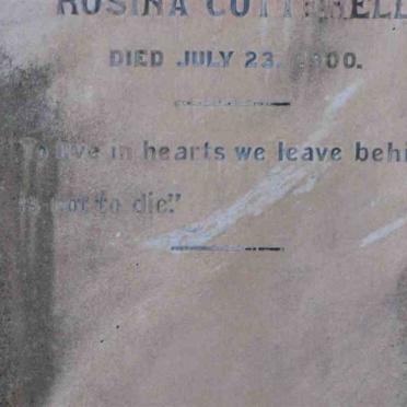 COTTERELL Rosina -1900