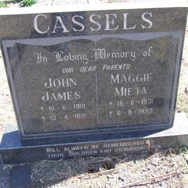CASSELS John James 1919-1991 &amp; Maggie Mieta 1931-1993