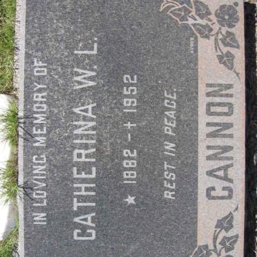 CANNON Catherina W.L. 1882-1952