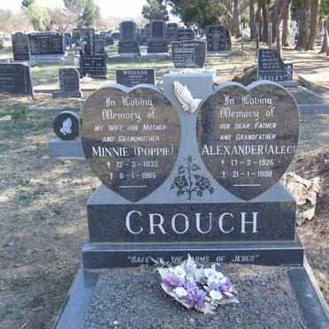 CROUCH Alexander 1925-1998 &amp; Minnie 1932-1985