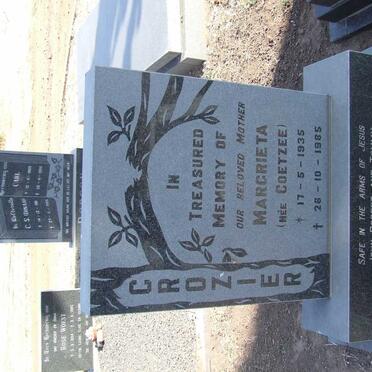 CROZIER Magrieta nee COETZEE 1935-1985