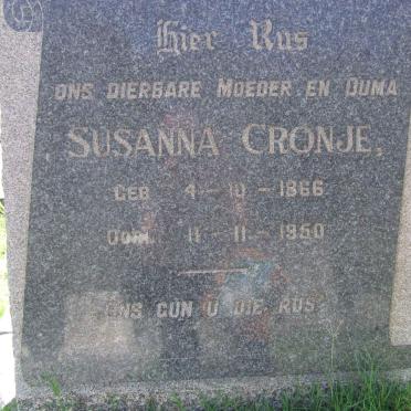CRONJE Susanna 1866-1950
