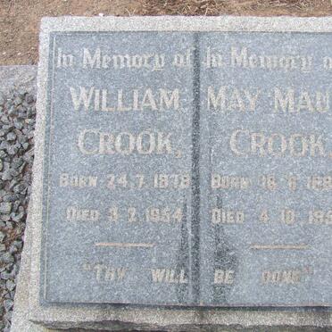 CROOK William 1878-1954 &amp; May Maud 1880-1957