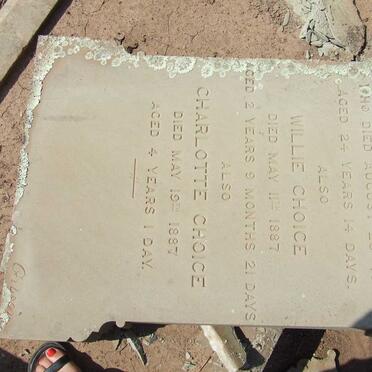 CHOICE Annie -1886 :: CHOICE Willie -1887 :: CHOICE Charlotte -1887