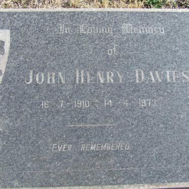 DAVIES John Henry 1910-1973