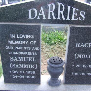 DARRIES Samuel 1939-1998 &amp; Rachel 1936-1997