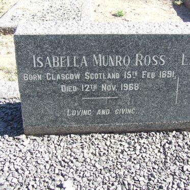 ROSS Isabella Munro 1891-1968