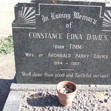 DAVIES Constance Edna nee TIMM 1894-1962