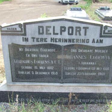 DELPORT Gerhardus Lourens A.C.L. 1882-1959 &amp; Johannes Lodewyk BOUWER 1886-1969