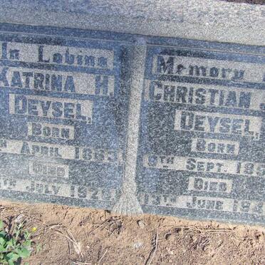 DEYSEL Christian J.C. 1854-1948 &amp; Katrina H. 1863-1928