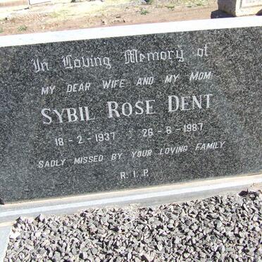 DENT Sybil Rose 1937-1987